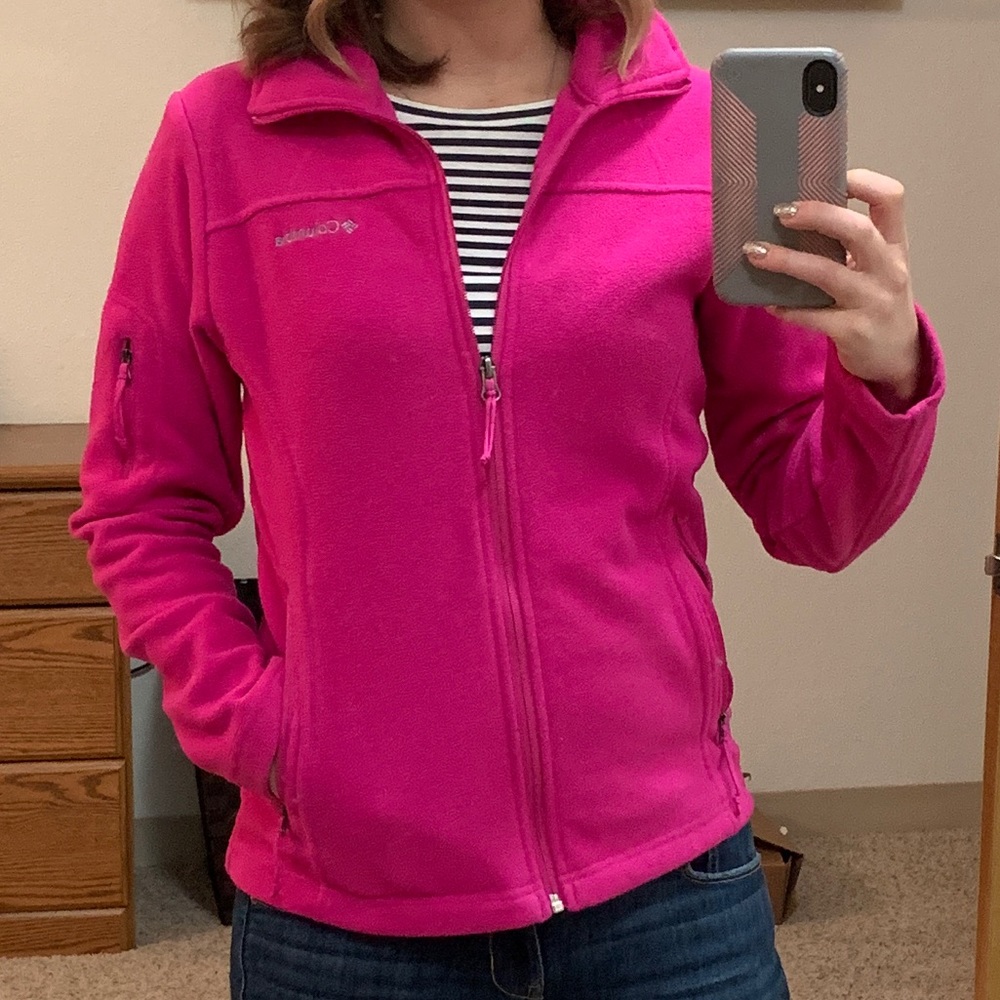 Magenta Columbia fleece